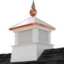 18" Square Manchester Vinyl Cupola with Avalon Copper Finial by Good Directions