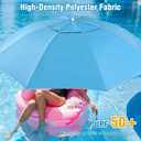 Floating Pool Umbrella with Weighted Base, Rust-Proof Aluminum Pole, 68.5 inches