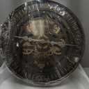 23 inch Oversized Wall Clock with Moving Gears, Industrial Steampunk Decor, Large
