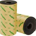 2 Pack High Density Self-Adhesive Sound Insulation Acoustic Closed Cell Foam, 11.6 sqft x 0.4in Thick, 50+kg/m Sound Proof Padding,Fire,Water Resistant Acoustic Treatment Foam