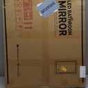 Keonjinn Black LED Mirror for Bathroom 24 x 30 Inch, Frontlit & Backlit Bathroom Vanity Mirror with Lights, HD Tempered Glass, UL Listed LED Driver, Beveled Framed, 3 Color Lights, Anit-Fog, Dimmable