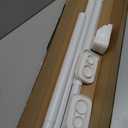 JILRON White Shower Curtain Rod 32-96in(2.66-8ft),No Drill Tension Curtain Rod,Versatile-1.26" dia,One-Click Stretch Design, Upgraded Anti-Slip Pads