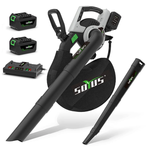 SOYUS 40V Cordless Leaf Blower, Leaf Vacuum, Mulcher with 2x4.0Ah Batteries and Faster Charger