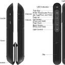 Wireless Presenter, Hyperlink Volume Control Presentation Clicker RF 2.4GHz USB PowerPoint Clicker Presentation Remote Control Pointer Slide Advancer (Black)