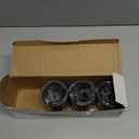 8 Pack Acrylic Qtip Holder Dispenser for Cotton Swabs, Balls, Pads, Floss Picks- Clear Plastic Canister Apothecary Jar Set, Bathroom Essentials Accessories Decor Vanity Makeup Storage Organizer -Black