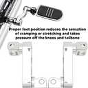 Generic Motorcycle Foot Pegs Bracket, Adjustable Highway Foot Pegs Extension Brackets, Passenger Highway FootPegs Male Mount Foot Peg Clamp Support Extensions Bracket (Plated), Genericuz9xn2bwm4-12