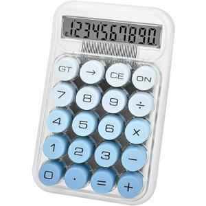 Mr. Pen- Mechanical Switch Calculator, 10 Digits, Blue Calculator, Transparent Body, Large LCD Display, Big Buttons
