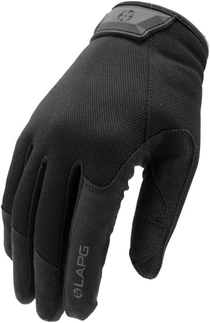 LAPG Men's Core Patrol Glove, Durable and Lightweight Tactical Work Gloves for Men, Enhanced Grip for Better Control (Large, Black)