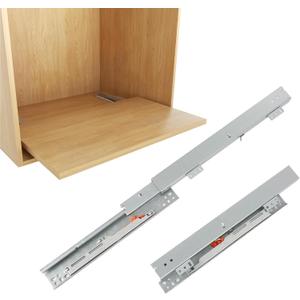 Undermount Drawer Slide Bottom Mount Pull Out Shelf Slides Full Extension Soft Close Base Mount Slide Out Drawer Track Shelf Slider Rail for Cabinet Tray Kitchen Pantry Drawer Trash Can Hardware