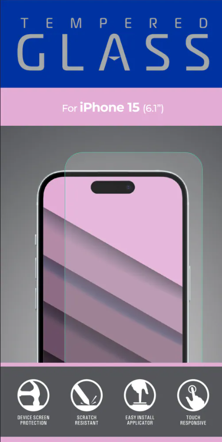 ZGearTempered Glass Screen Protector for iPhone 15/16