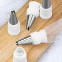 14 Pcs Couplers for Piping Bags, Standard Cake Decorating Piping Couplers for Icing Nozzles White