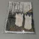 Halloween Ghost Kitchen Towels - Dark Academia Decor Hand Towel for Bathroom, Vintage Spooky Ghost Holding Candle Halloween Hand Tea Towel for Bathroom Kitchen, 16x24inch