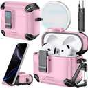 Inesore Compatible with AirPods 4th Case with Phone Stand & Cleaning Kit,Compatible with Magsafe,Magnetic Automatic Lock for Airpods 4 with Active Noise Cancellation Charging Cover (2024)