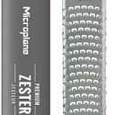 Microplane Premium Zester Grater in After Dark Gray | Lemon Zester tool, Hard Cheese & Vegetable Grater | For Citrus, Parmesan Cheese, Garlic, Ginger, Nutmeg | Fine Stainless Steel Blade, Made in USA