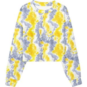 Girls Tie Dye Shirts Kids Long Sleeve Crewneck Sweatshirts Colorful Pullover Tops 7-12 Years