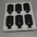 Black Ceramic Bud Vases Set of 6 5in Small Vases for Dry Flowers or House Plants, Modern Boho Decorative Vases for Wedding, Home, Table Centerpieces, Mantel or Office Decor