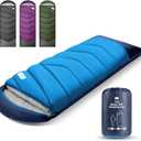 Sleeping Bags for Adults Cold Weather & Warm,Backpacking Camping Sleeping Bag for Tall Girls Boys,Lightweight,Compact,Waterproof Camping Gear for Traveling,Hiking,Hotel,Outdoor & Indoor, 4lb-Blue 