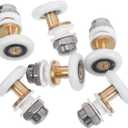 BESTonZON Shower Door Wheels Replacement Kit 6 Pack 0.98X0.54X1.26 Inch Bathroom Pulley for Sliding Glass Shower Door Hardware