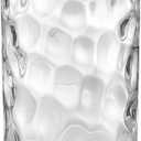 Clear Hammered Glass Lamp Shade Replacement, Water Ripple Glass Lampshade Accessory for Lighting Fixture（1-5/8-Inch Fitter Opening）