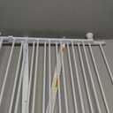 Cumbor 29.7-40.6" Baby Gate for Stairs, Mom's Choice Awards Winner-Dog Gate for Doorways, Pressure Mounted Auto-Close Pet Gates for Dogs Indoor, Safety Child Gate with Easy Walk Thru Door, White