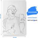 10 Pack Pre Drawn Canvas Boards for Painting for Adults, for Paint Party Favors,Beginner Favor, Paint by kit for Adults(Couple) Sip and Paint kit Date Night