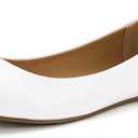 DREAM PAIRS Women's Sole-Simple Ballerina Walking Flats Shoes (5.5, White)