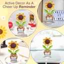 Gossby Positive Sunflower Crochet - Mother's Day, Thank You Gift for Women - Basket Stuffers - Graduantion, Nurse Week 2026 - Appreciation, Christmas, Birthday Gift for Mom, Teacher, Coworker, Friend