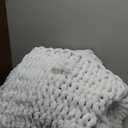 Carriediosa Chunky Knit Throw Blanket 60" X 80" Twin, 100% Hand Made Large Chenille Loop Yarn Soft Fluffy Throws for Couch Sofa Bed, Big Crochet Cozy Heavy Thick Cable Woven Blanket, Light Blue