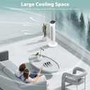 Antarctic Star Tower Fan 85°Oscillating Quiet Cooling 15H Timer Remote Control Powerful Standing 3 Wind Speed 3 Wind Modes LED Display Bladeless Portable LED Display,Bedroom Office, White