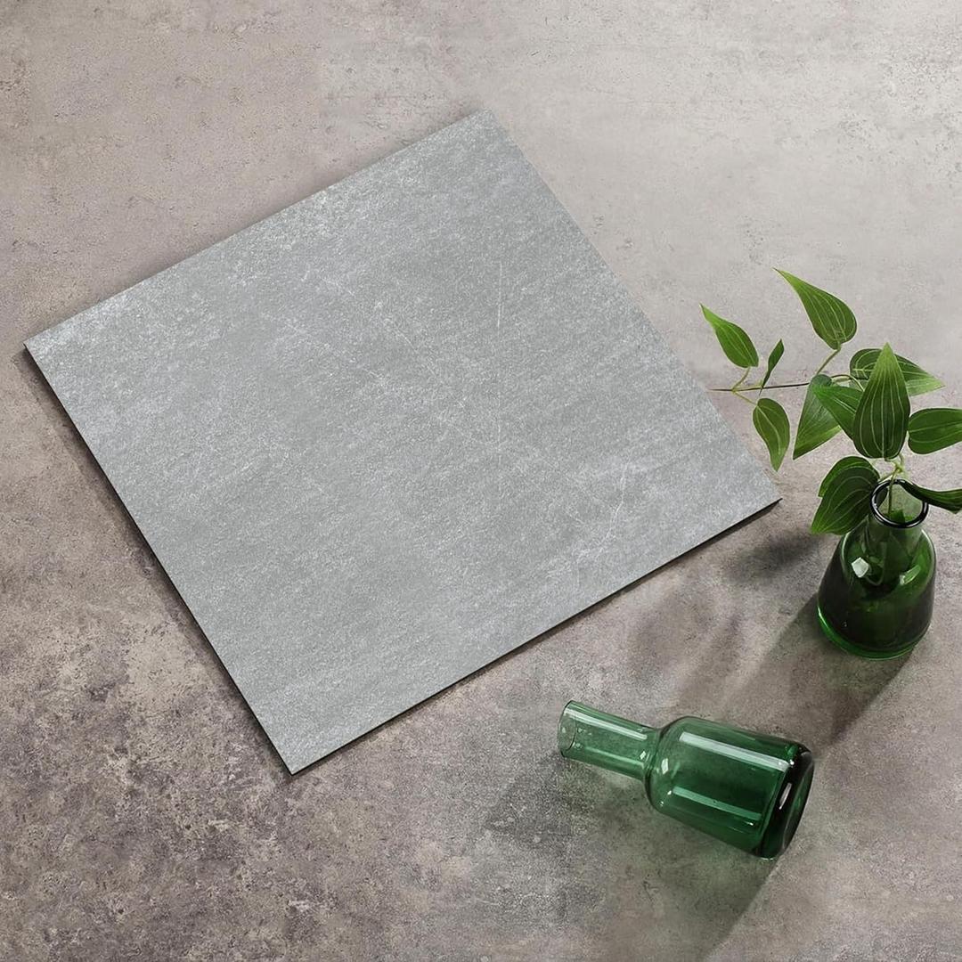 Peel and Stick Vinyl Floor Tiles,40-Pack 12 x 12 inch Cover 40 Sq. Ft Self Adhesive Waterproof Vinyl Flooring Planks for Kitchen, Dining Room, Bedrooms,(Marbl Grey)