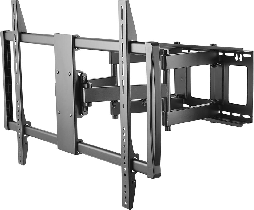 HumanCentric Heavy Duty Full Motion TV Wall Mount for 60-100" TVs, 176lb Capacity, 15° Tilt, 45° Swivel, 24" Extension, Max VESA 900x600mm, Flat or Curved, for Wood or Concrete, Hardware Included