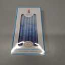 The Dreidel Company Hanukkah Candles Multi Blue Hued Frosted Deluxe Tapered Candles 1-Hour Burn Time 45 Candles for All Eight Nights of Chanukah (Single)