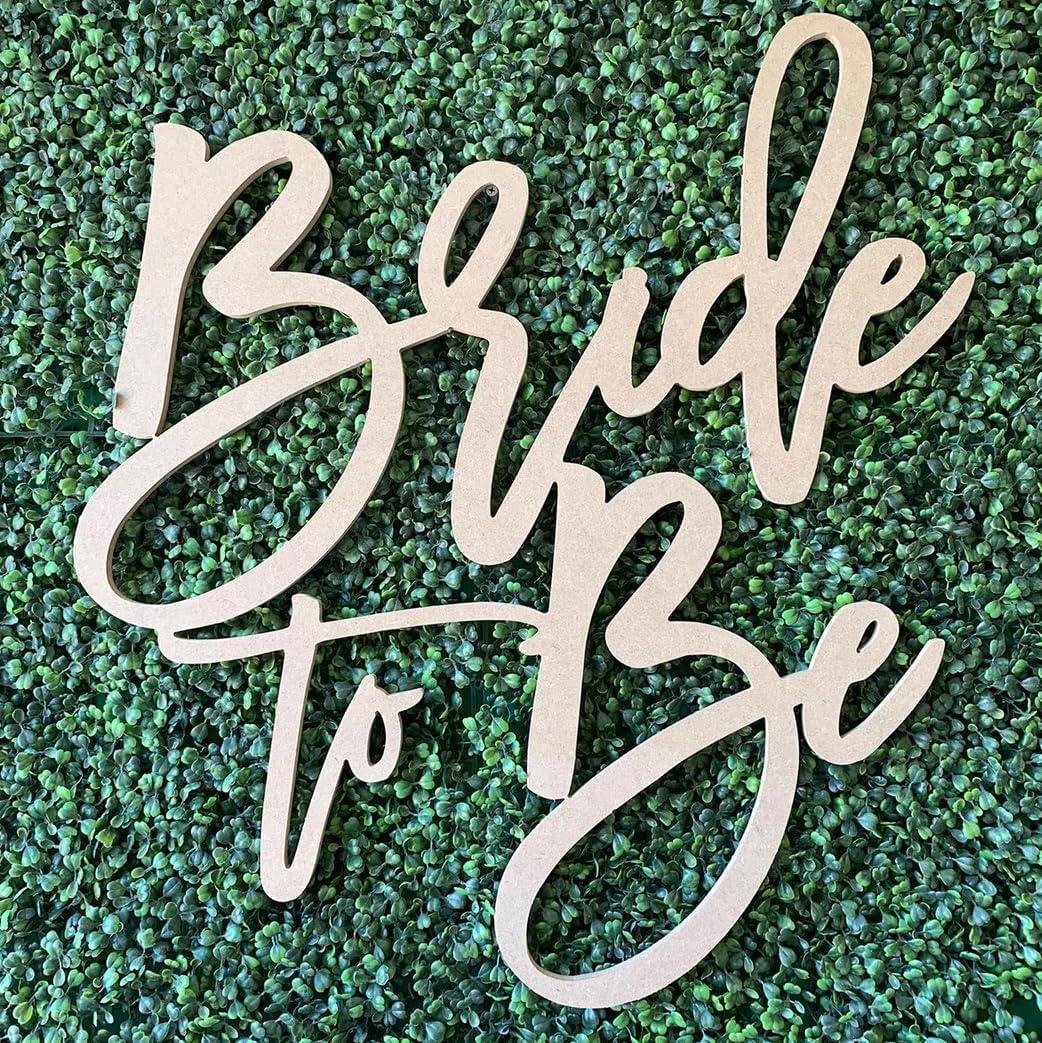 Bride to Be Wooden Sign for Backdrop- Custom Engagement Party Decorations, Bridal Shower Sign- (13" W x 16" H)