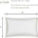 White Pillow Shams King Size Set of 2, 100% Cotton 400TC Sateen Luxury Hotel Pillow Cases, Pipping Oxford Pillowcases with Envelope Closure for Bedding Linen, 20x36 Inches (White with Khaki)