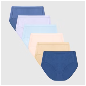 Hanes Women's Organic Cotton Panties Pack, ComfortSoft Underwear, 6(5)
