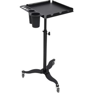 Salon Tray with 2 Bowls, Hair Extension Tray for Hairdressers Rolling Tray Cart Height Adjustable Removable Hair Extension Tool Tray Salon Cart Tattoo Tray for Barber Stores