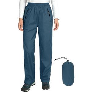 Outdoor Ventures Women's Rain Pants Packable Waterproof Hiking Pants Windproof Breathable Outdoor Rain Over Pants, Size S
