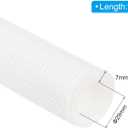 PATIKIL 4.9ft Pipe Insulation Tubing, 1 Pcs 1-1/8 Inch ID Heat Preservation Insulated Foam Tubing Handle Grip Support No Side Opening for Water Pipes, Air Conditioning Pipes, White