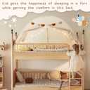 Sherilyn Twin Bed Toddler Canopy Bed Kids Tents Indoor Dream Playhouse Tent on Bed Bunk Privacy Space Blackout Sleeping Tents Portable Drafty Room Floor Bed Tents for Boys Girl Birthday, House Gift