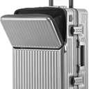 ZMY Carry on Luggage with Charging Port, Lightweight Hardside Suitcase with TSA Lock and Spinner Wheels (Grey, 30 inches)