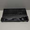 Wireless Keyboard and Mouse Combo, 2.4G Full Size Wave Keys Ergonomic Keyboard with Wrist Rest and 3-Level DPI Adjustable Wireless Ergonomic Mouse for Windows, Mac OS Desktop/Laptop/PC(Black)
