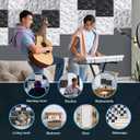 Acoustic 3D Wall Panels,24 Pack Sound Proof Felt Panels for Interior Wall Dcor, Hollow Sound Absorbing Panel for Studio, Living Room, Home, Hotel, 12''x12'' Cover 24 sq ft (White, 24 Pack)