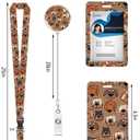 ID Badge Holder with Retractable and Detachable Lanyard, Cute Badge Reel Breakaway Lanyard with Carabiner Clip for Women, Teachers, Nurses, Students, Perfect Work and Office(Cute Funny Dogs)