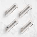 NINETREX Towel Hooks Brushed Nickel Modern Wall Hooks SUS 304 Stainless Steel Heavy Duty Hook for Bathroom Entryway Bedroom Coat Key Mudroom Garage, Wall Mounted 4 Pack