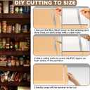 5 Pack 24x16in Wire Shelf Cover for Pantry, Closet, Kitchen Waterproof PVC Wood-Look Wire Rack Covers for Shelves, Multiple No-Tool Installation