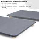 Large Stone Dish Drying Mat for Kitchen Counter, 18"14" Quick Dry Super Absorbent Eco-Friendly Diatomaceous Earth Stone Mat with hemisphere wooden feet, Non-slip, Heat Resistant, Multi-purpose mats