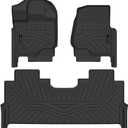 Auxko All Weather Floor Mats Fits for Ford F150 Supercrew 2026-2015(Include Lightning 22-26)(Only Rear Bench Seat w/Under Seat Storage Not for Front Bench Seat) TPE Rubber Liners Odorless Mats