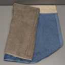 3 Pack Hand Towels for Bathroom, Cotton Soft Absorbent Decorative Hand Towel Set for Face Spa Bath Gym Kitchen, 13x30 Inch (Brown Beige Blue - 3 Pack)