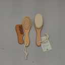 Baby Hair Brush Set for Newborns - Soft Goat Bristle Wooden Baby Brush and Comb Set Newborn Grooming Kit for Cradle Cap, Durable & Gentle, Boy, Girl Infant Essentials Care Kit Brush (Regular, Walnut)