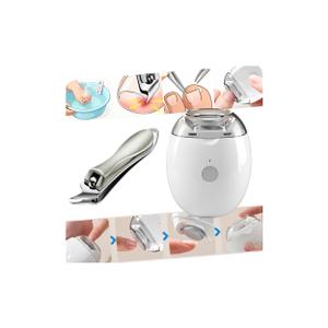 Electric Automatic Nail Clipper & Trimmer - Oblique Nail Clippers (2026 Improved Set) 3-in-1 Nail Grinder with LED Light & 3 Speeds|Gentle for Toenails&Fingernails|Ideal for Seniors, Adults & Babies